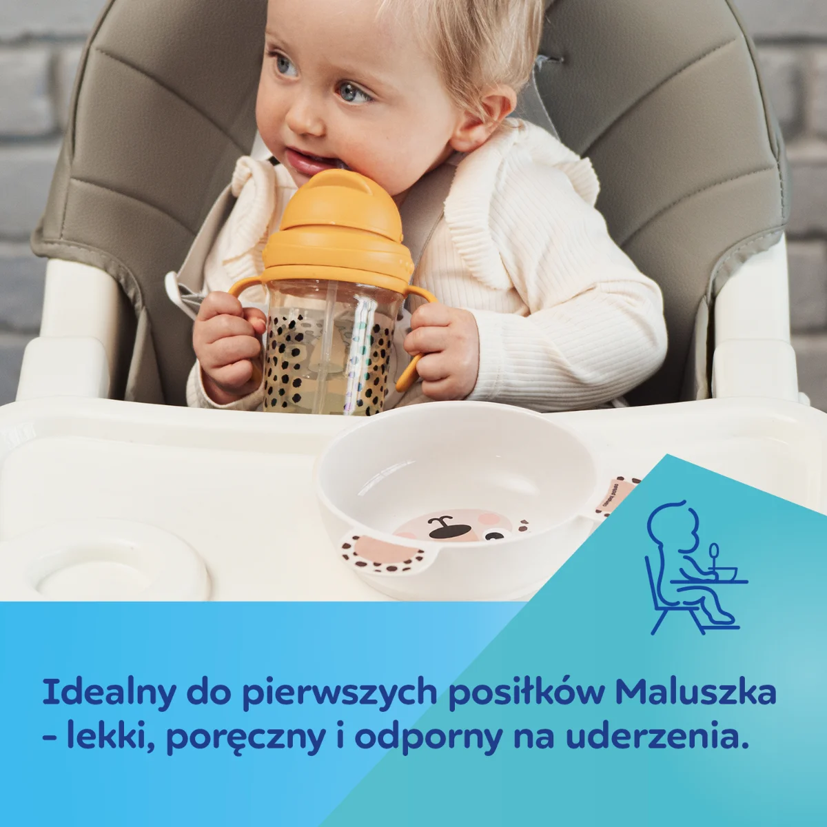 Canpol babies Talerzyk z uszami z przyssawką 19 cm BabiesBoo kremowy