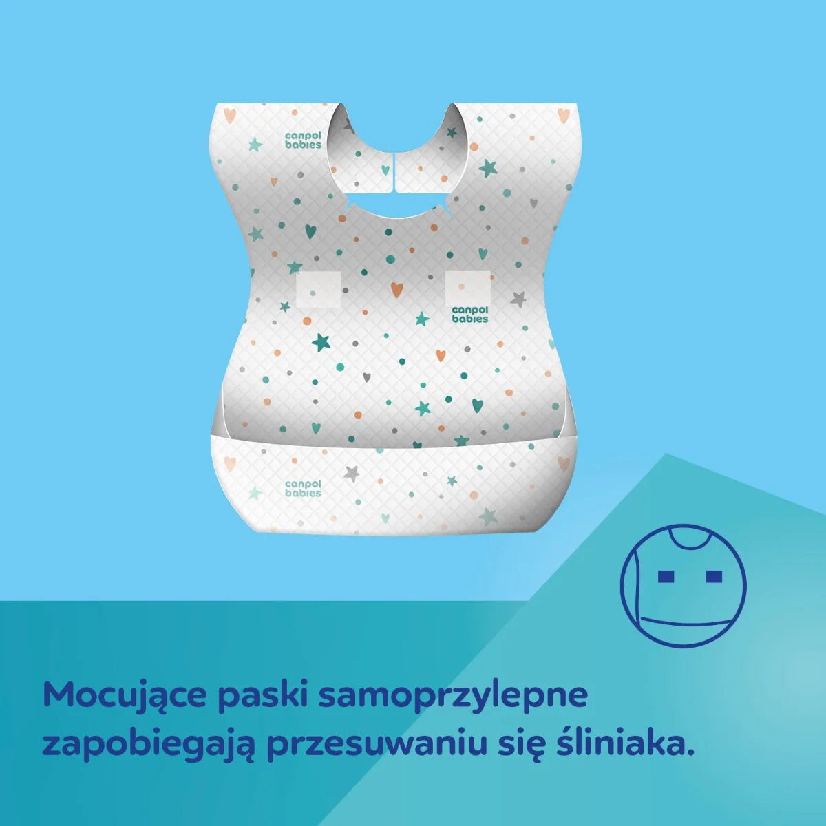 Canpol babies Wodoodporne śliniaki jednorazowe z kieszonką 10 szt.