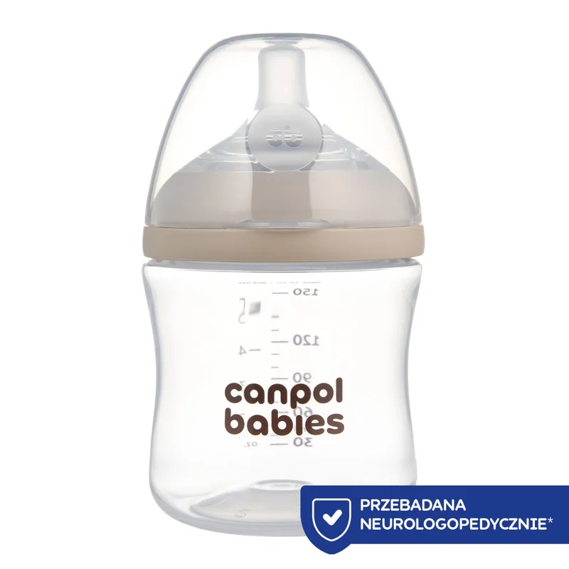 Canpol babies Butelka Natural Shape ze smoczkiem dwustrefowym 150 ml