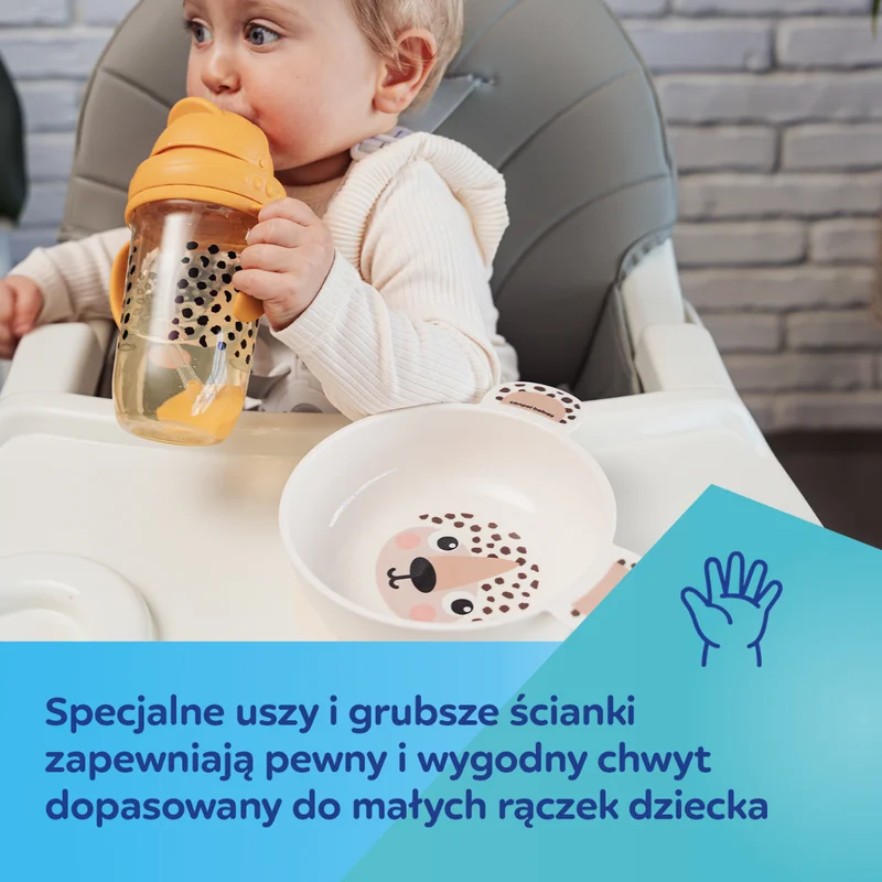 Canpol babies Talerzyk z uszami z przyssawką 19 cm BabiesBoo kremowy