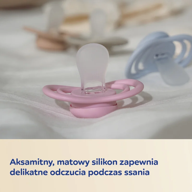 Canpol babies Smoczek adaptacyjny silikonowy 0-6m Natural Shape Milk 1 szt