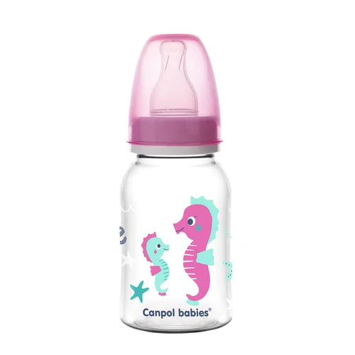 Butelka wąska Canpol babies 120 ml LOVE&SEA różowa