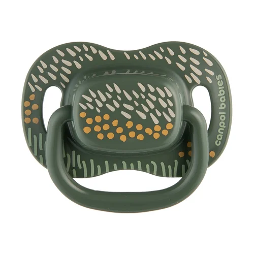 Canpol babies Smoczek usp. silikonowy symetryczny 18m+ MOUNTAINS 2 szt. zielone
