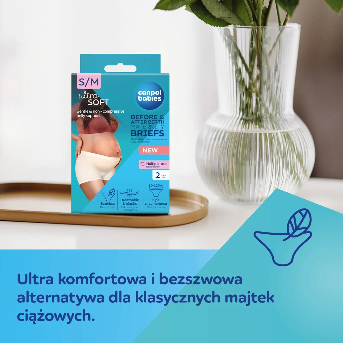 Canpol babies Majtki dla kobiet w zaawansowanej ciąży i po porodzie 2 szt. L/XL