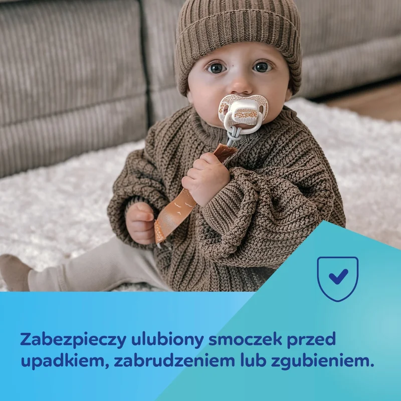 Canpol babies Tasiemka do smoczka uspokajającego MOUNTAINS żółta
