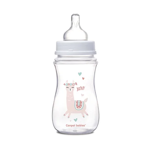 Butelka szeroka antykolkowa Canpol babies 240 ml PP EasyStart EXOTIC ANIMALS zielona