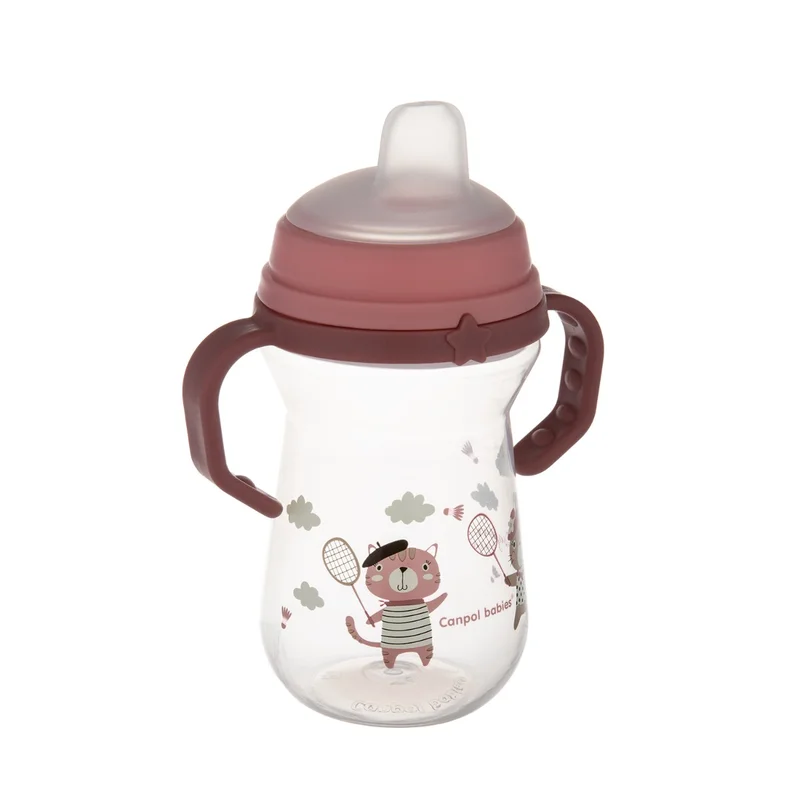 Canpol babies kubek z silikonowym ustnikiem FirstCup 250ml BONJOUR PARIS