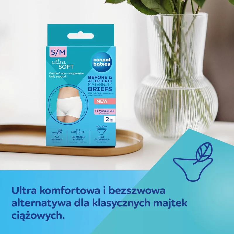 Canpol babies Majtki dla kobiet w zaawansowanej ciąży i po porodzie 2 szt. S/M