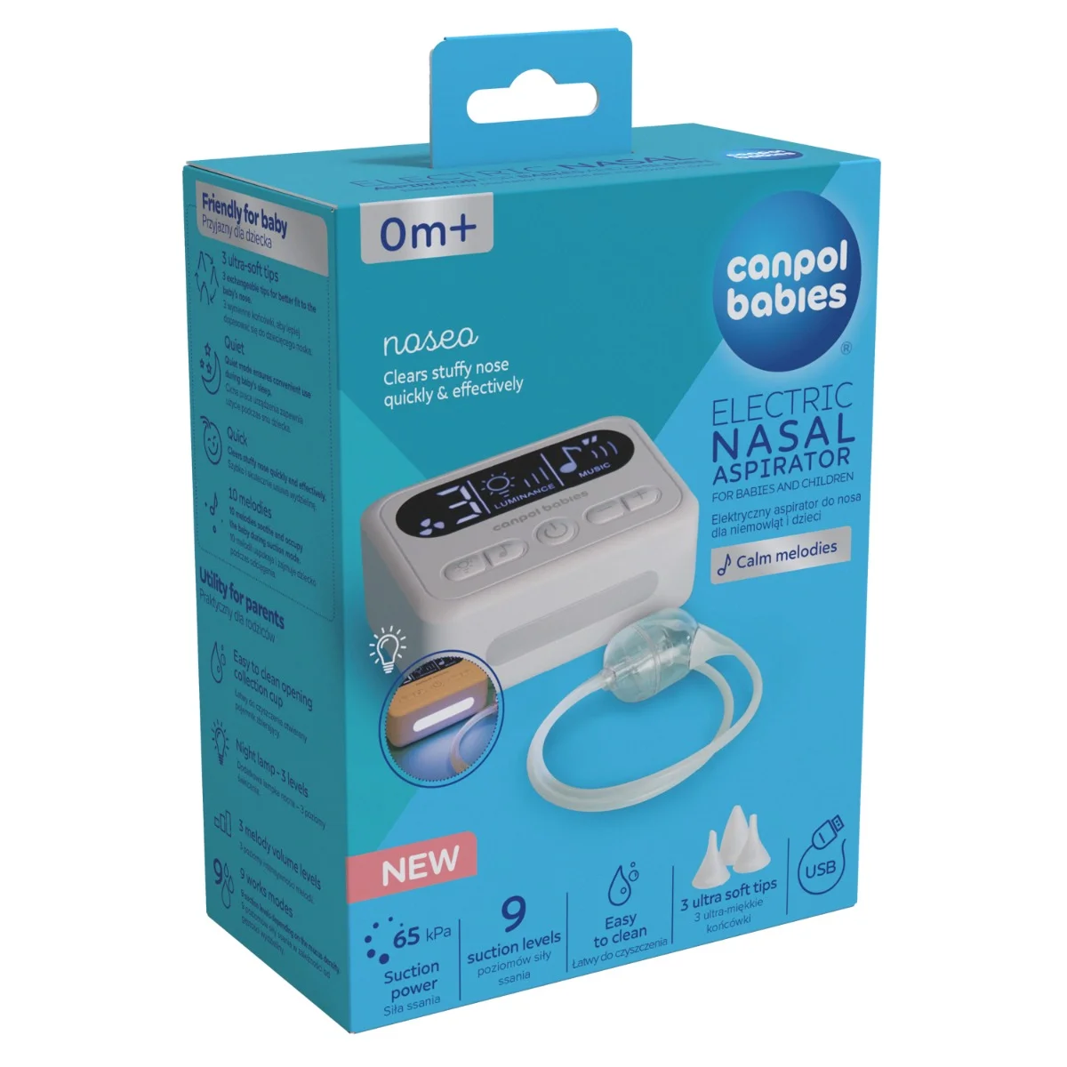 Canpol babies Elektryczny aspirator do nosa dla niemowląt i dzieci Noseo