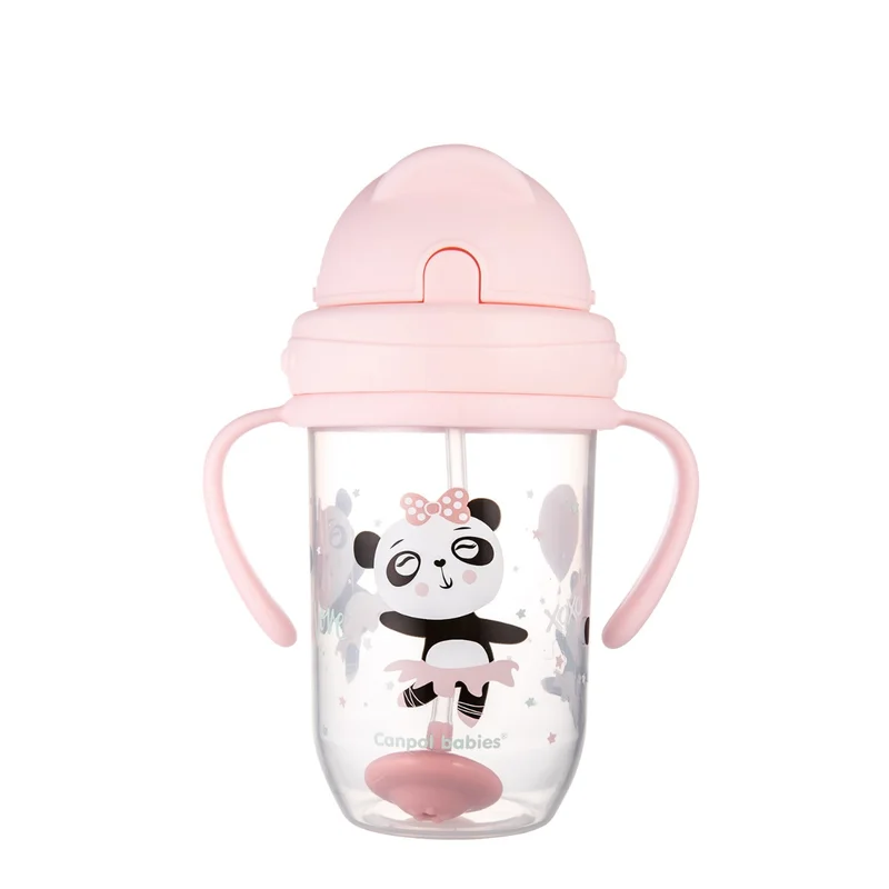 Kubek niekapek z rurką i odważnikiem Canpol babies 270 ml EXOTIC ANIMALS