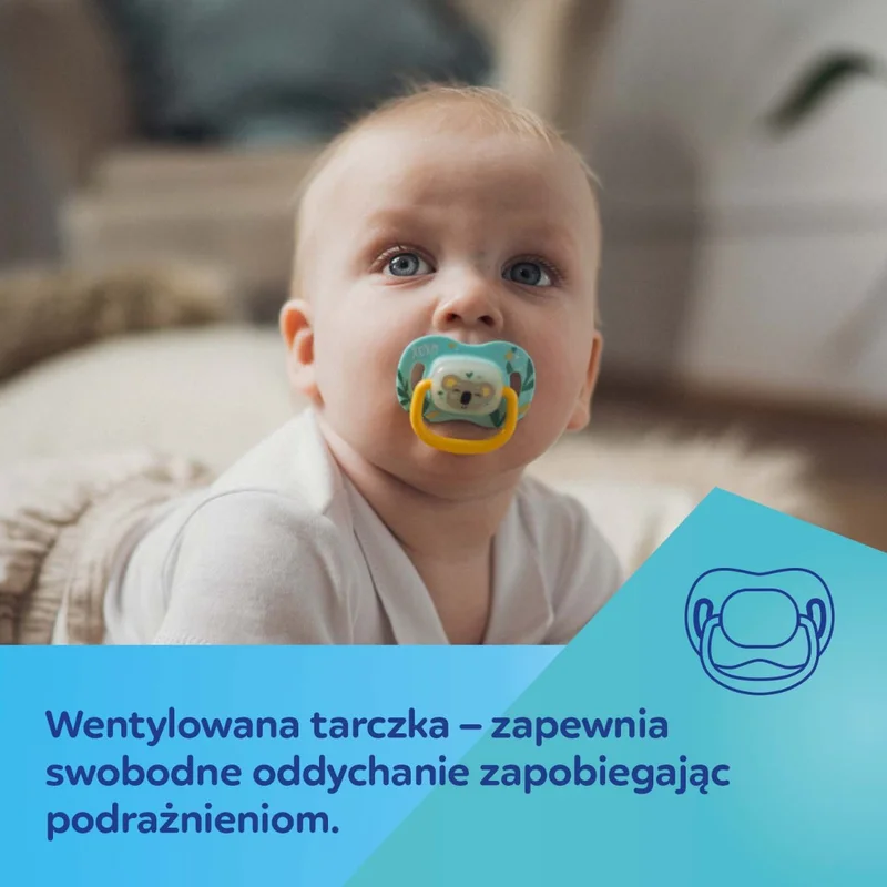 Canpol babies Smoczek silikonowy 0-6m symetryczny EXOTIC (koala)