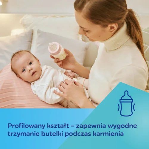 Butelka szeroka antykolkowa Canpol babies 120 ml PP EasyStart ROYAL BABY różowa