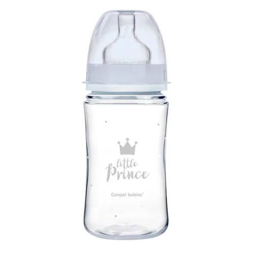 Butelka szeroka antykolkowa Canpol babies 240 ml PP EasyStart ROYAL BABY niebieska