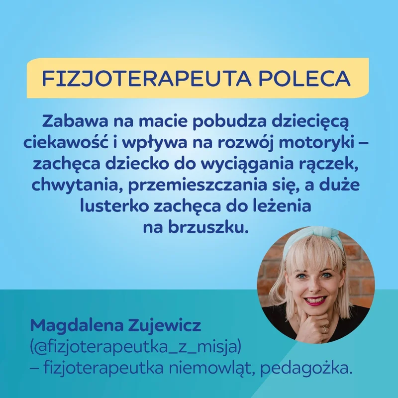 Canpol babies sensoryczna mata edukacyjna z lusterkiem BabiesBoo