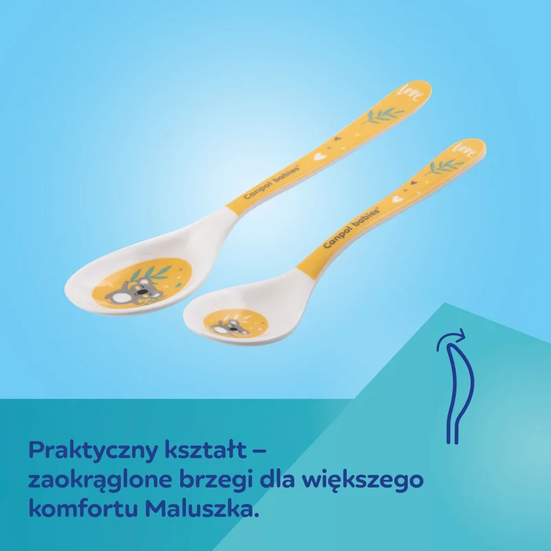 Canpol babies zestaw łyżek z melaminy 2 szt  EXOTIC ANIMALS