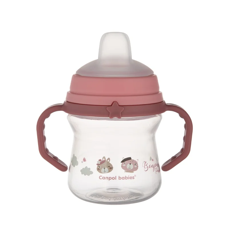 Canpol babies kubek z silikonowym ustnikiem FirstCup 150ml BONJOUR PARIS