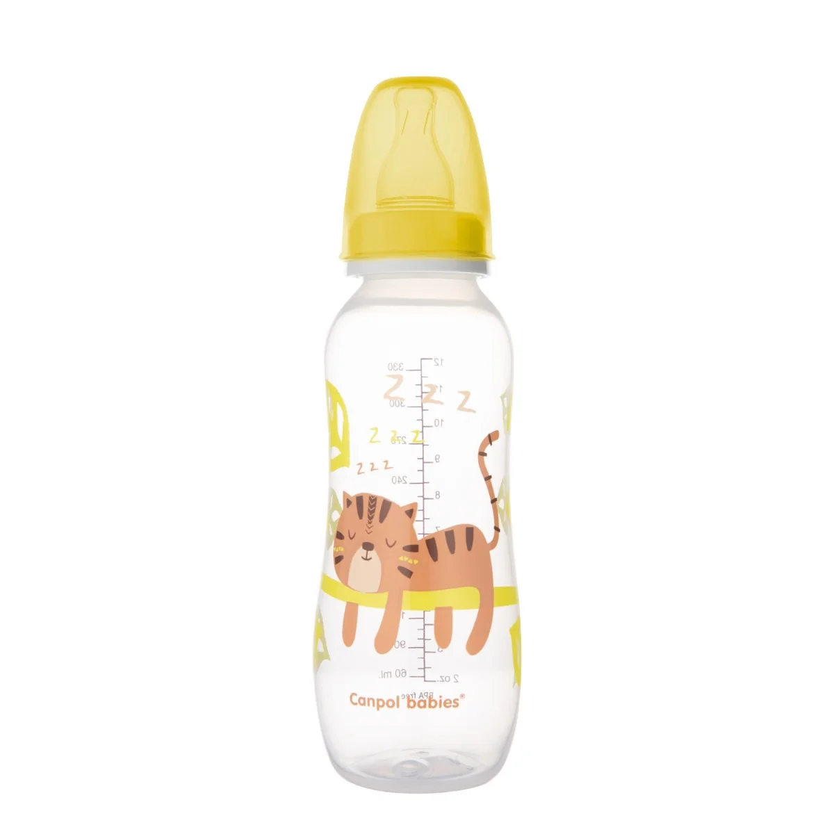 Canpol babies butelka wąska 330ml PP AFRICA żół.