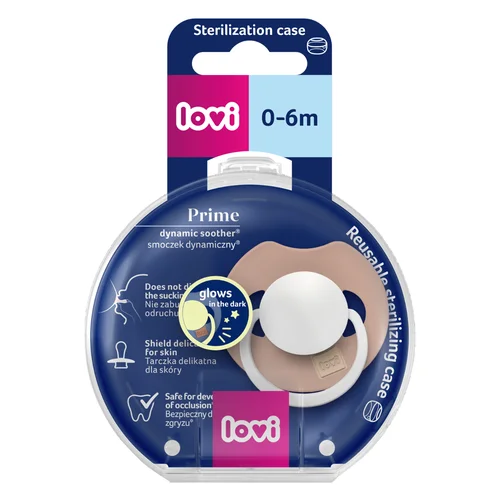 Smoczek silikonowy dynamiczny LOVI Prime ​
0-6m 1 szt Blush Glow