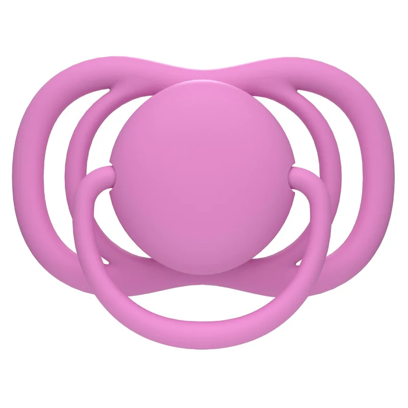 Canpol babies Smoczek adaptacyjny silikonowy 6-18m Natural Shape Hubiscous&CottonCandy 2szt​