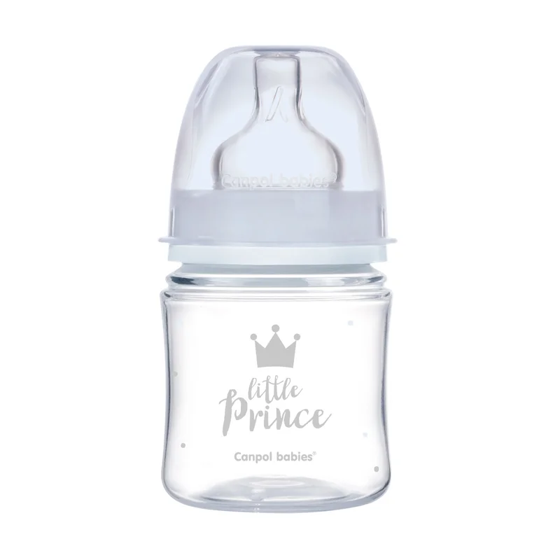 Butelka szeroka antykolkowa Canpol babies 120 ml PP EasyStart ROYAL BABY niebieska