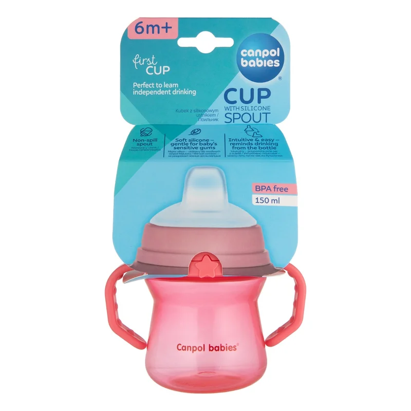 Canpol babies kubek z silikonowym ustnikiem FirstCup 150ml