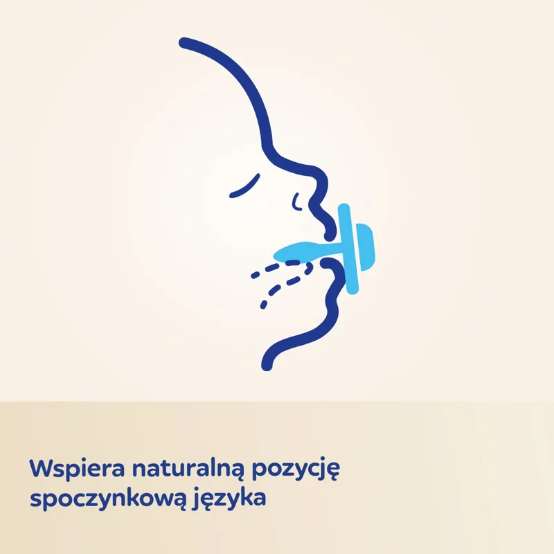 Canpol babies Smoczek adaptacyjny silikonowy 0-6m Natural Shape Milk 1 szt