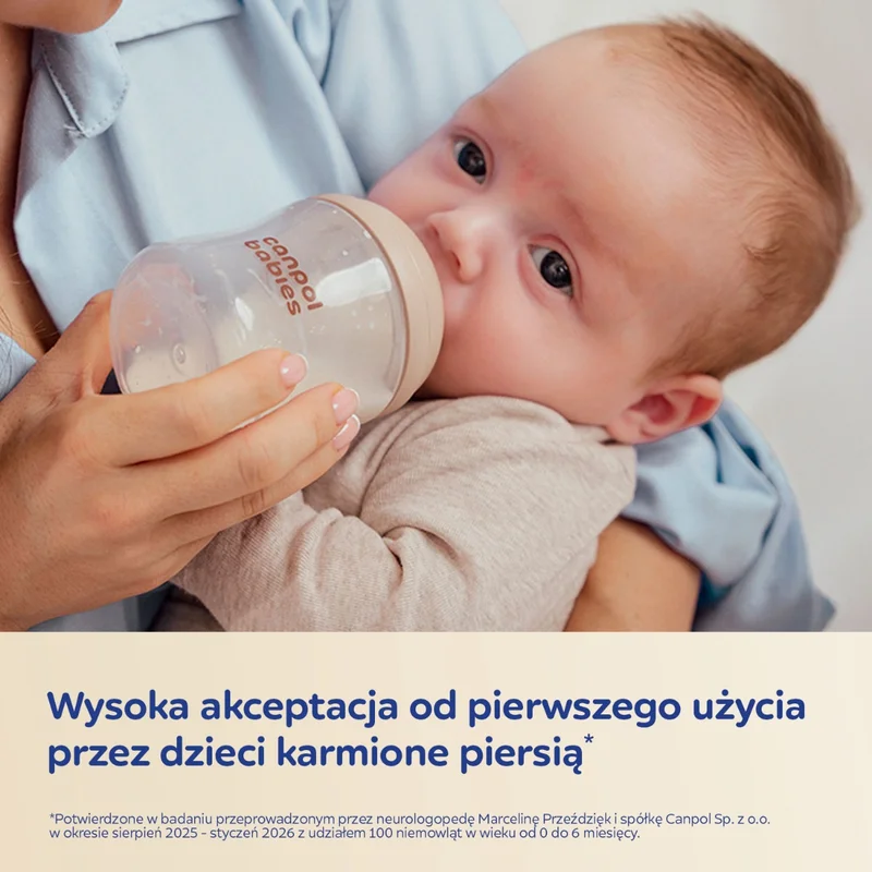 Canpol babies Butelka Natural Shape ze smoczkiem dwustrefowym 150 ml