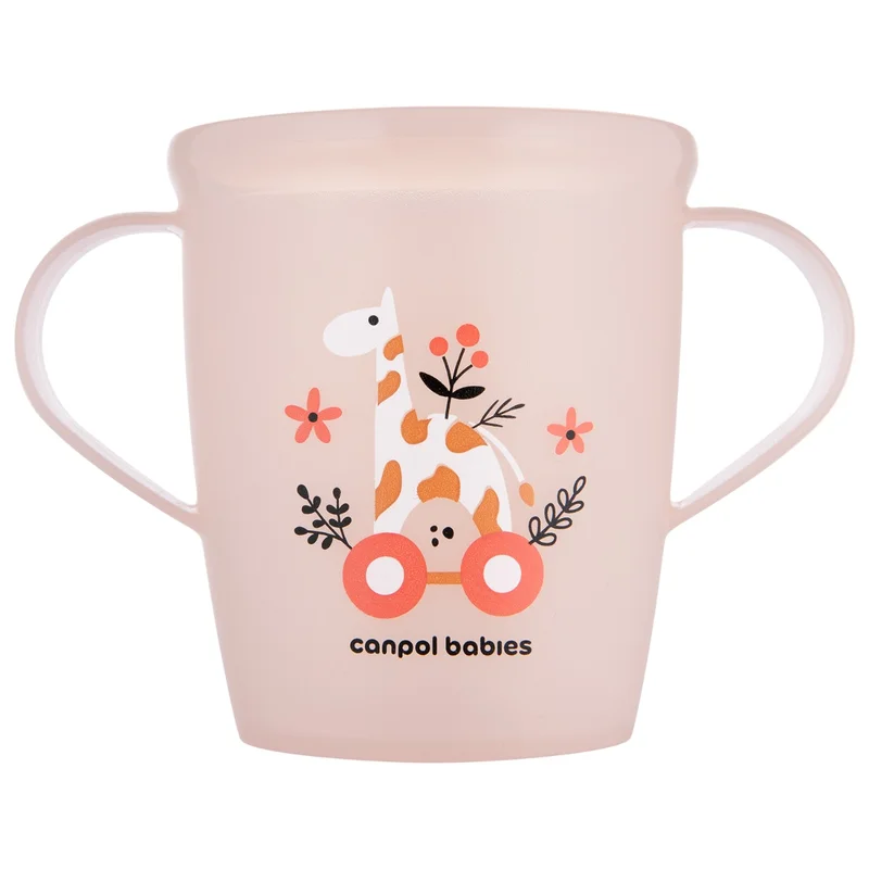 Canpol babies Kubek otwarty z uchwytami 250 ml TOYS koralowy