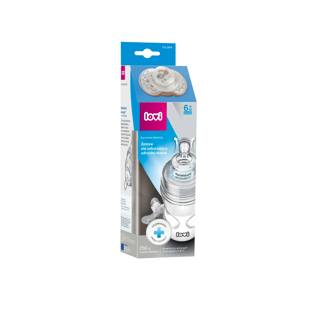 Lovi nicht störender Saugreflex Set Flasche 250ml(Brei)+sm.