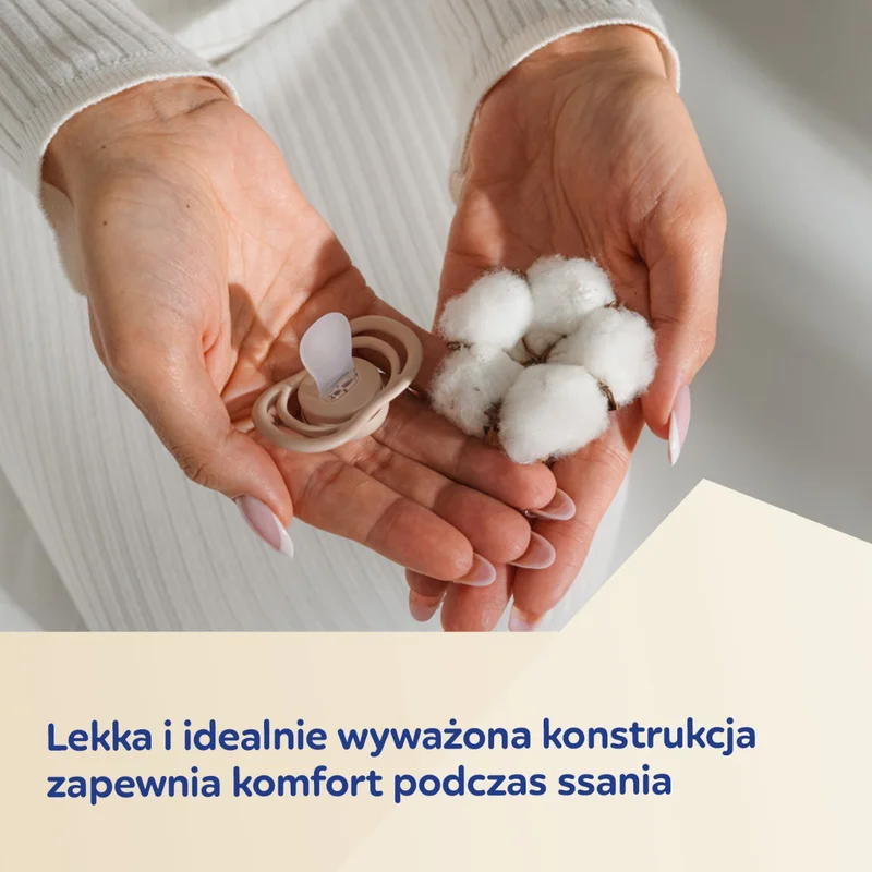 Canpol babies Smoczek adaptacyjny silikonowy 0-6m Natural Shape Milk 1 szt