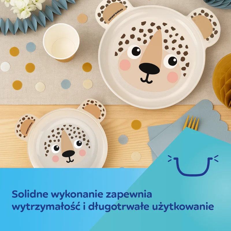 Canpol babies Miseczka z uszami z przyssawką 400 ml BabiesBoo kremowa