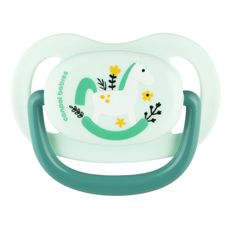 Canpol babies Smoczek uspokajający silikon 18m+ anatomiczny TOYS ziel.