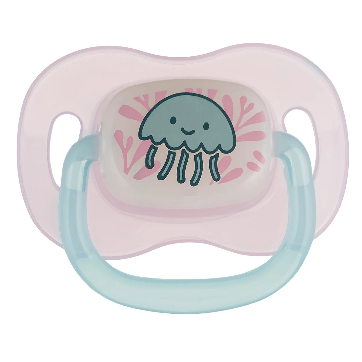 Canpol babies smoczek uspokajający silikon 0-6m okrągły Love&Sea różowy