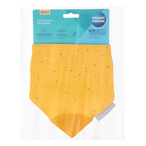 Canpol babies śliniak materiałowy z gryzakiem