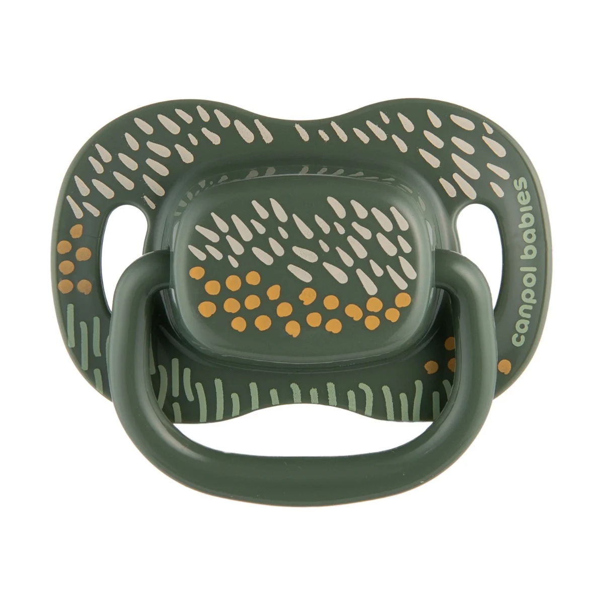 Canpol babies Smoczek usp. silikonowy symetryczny 18m+ MOUNTAINS 2 szt. zielone