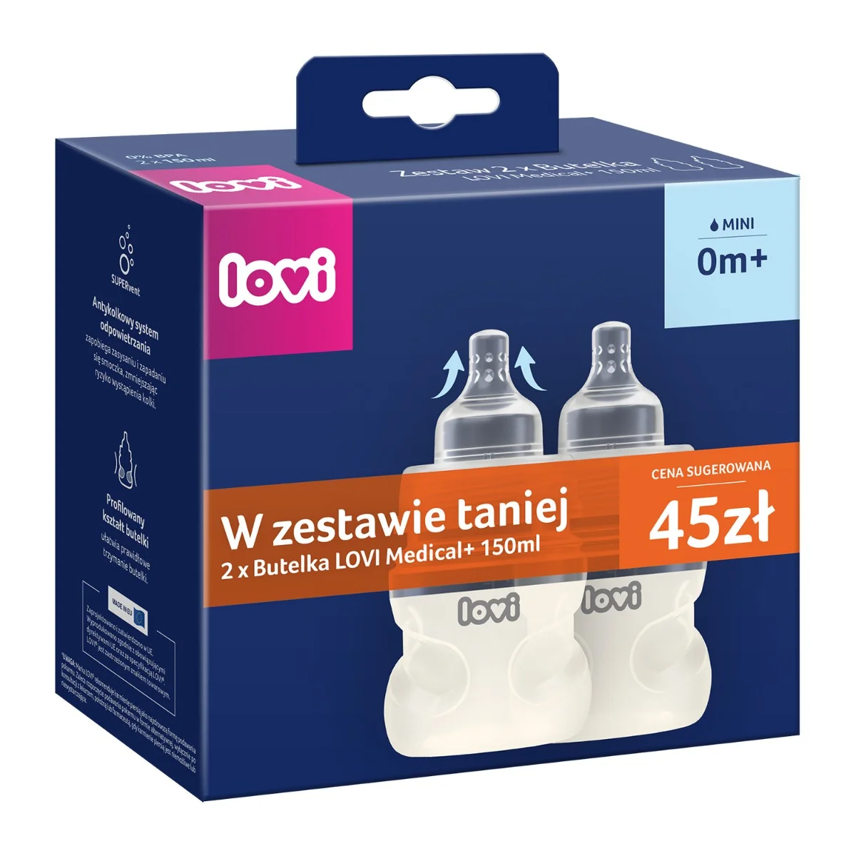 Duopack Butelek Lovi Medical+ 150ml