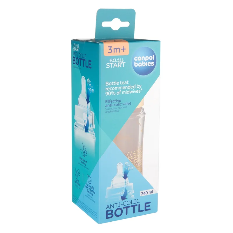 Canpol babies Butelka antykolkowa EasyStart 240ml MOUNTAINS