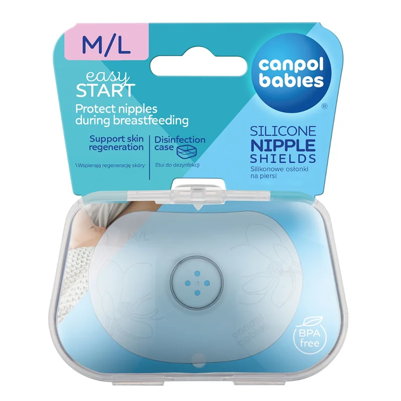 Canpol babies silikonowe osłonki piersi EasyStart M/L, 2 szt.