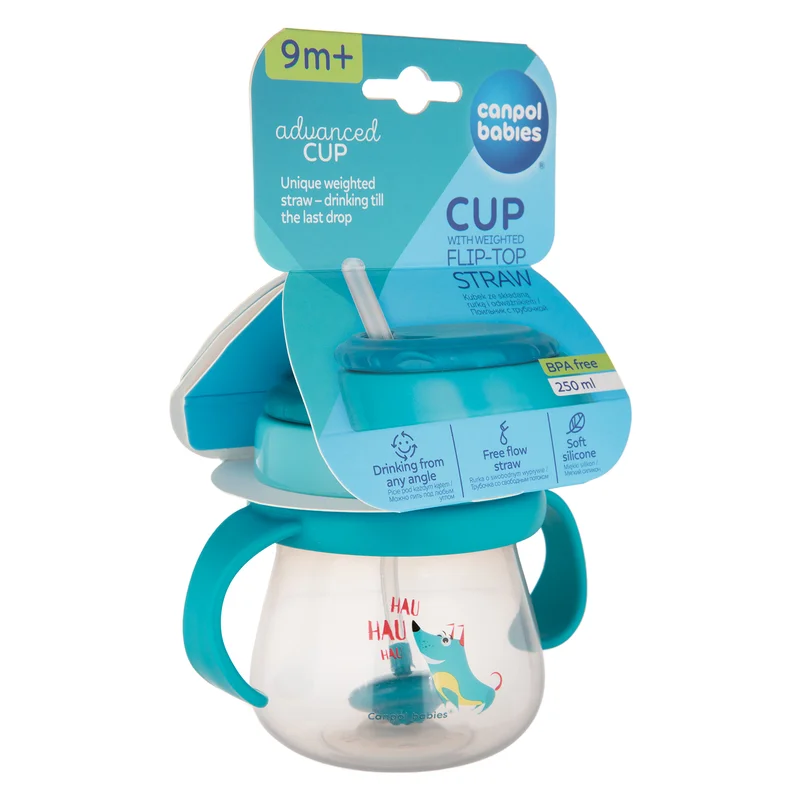 Innowacyjny kubek Canpol babies ze składaną rurką silikonową 250ml