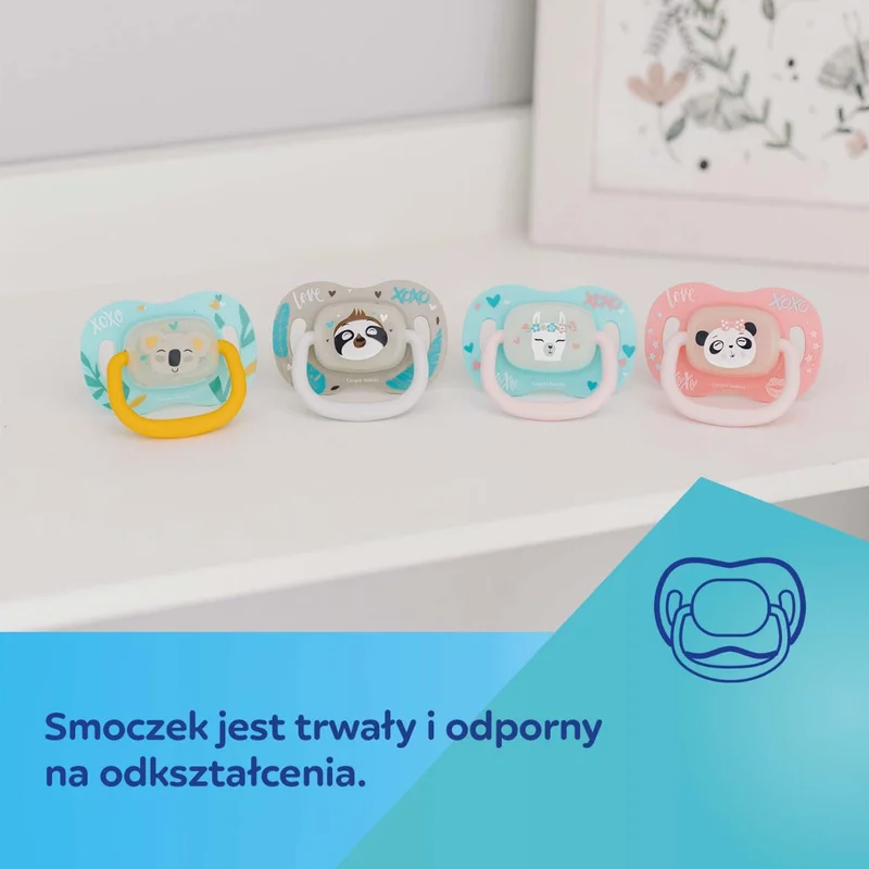 Canpol babies Smoczek silikonowy 0-6m symetryczny EXOTIC (koala)