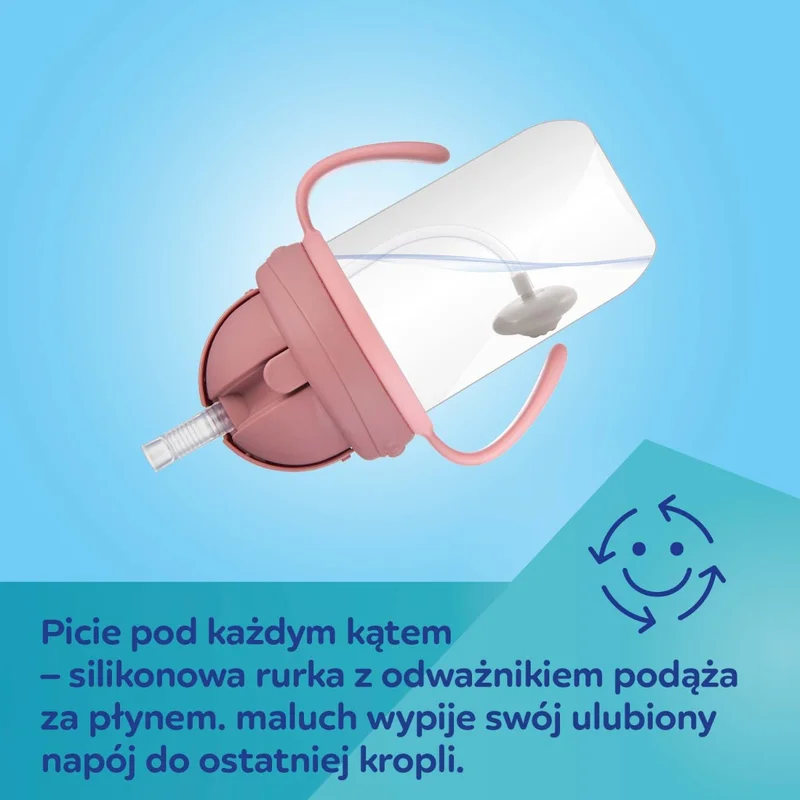 Kubek niekapek z rurką i odważnikiem Canpol babies 270 ml EXOTIC ANIMALS