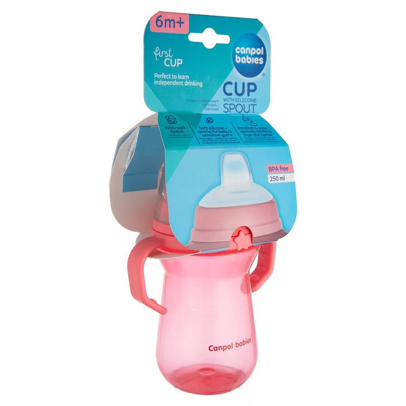 Canpol babies kubek z silikonowym ustnikiem FirstCup 250ml