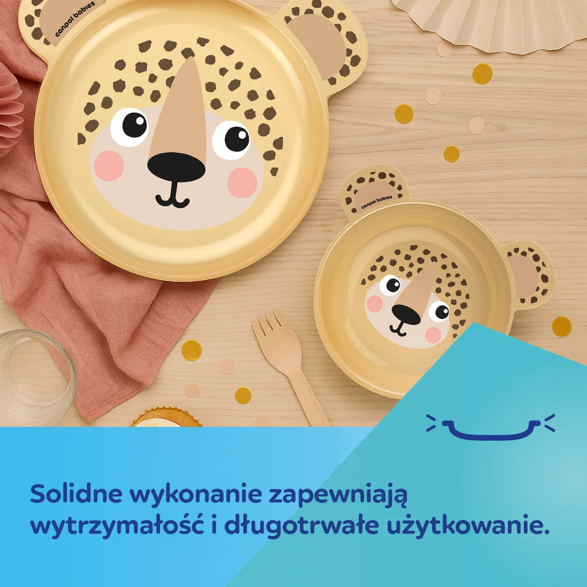 Canpol babies Talerzyk z uszami 19 cm BabiesBoo żółty