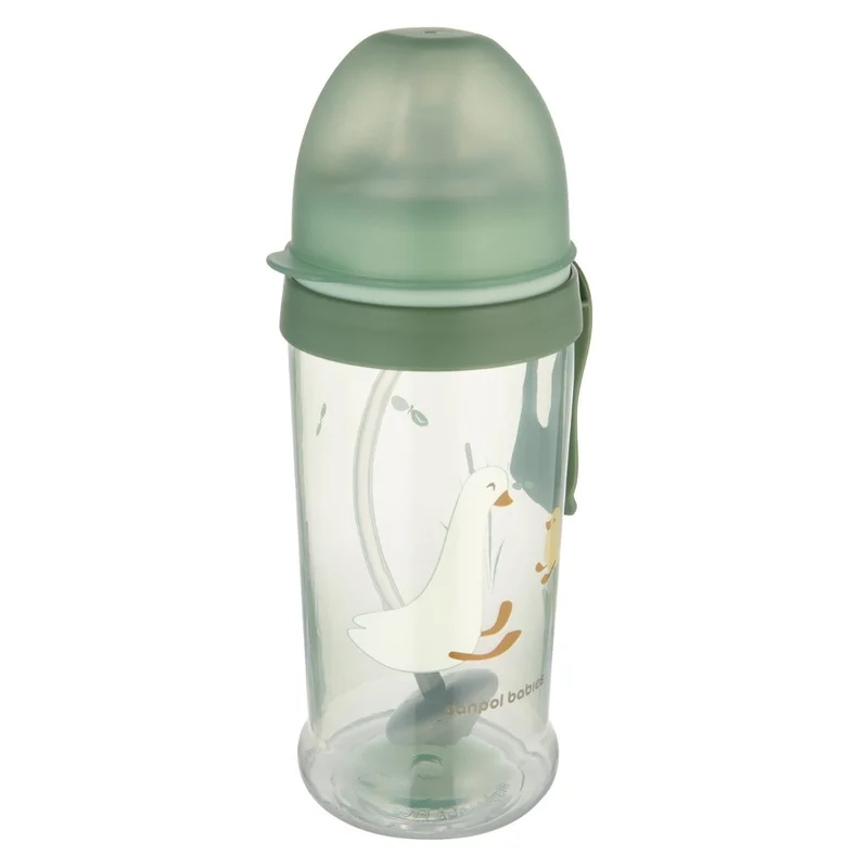 Canpol babies Bidon niekapek z rurką i odważnikiem 350 ml GOOSE