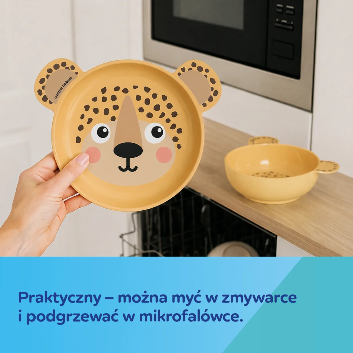 Canpol babies Talerzyk z uszami 19 cm BabiesBoo żółty