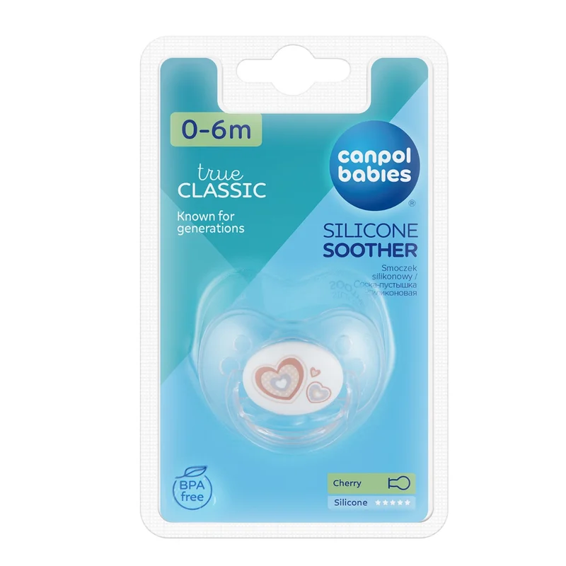 Canpol babies smoczek uspokajający silikon 0-6m okrągły NEWBORN BABY beżowy