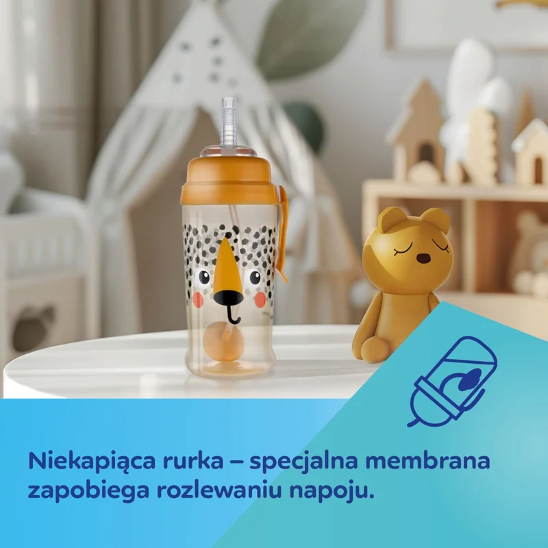 Canpol babies Bidon niekapek z rurką i odważnikiem BabiesBoo panda