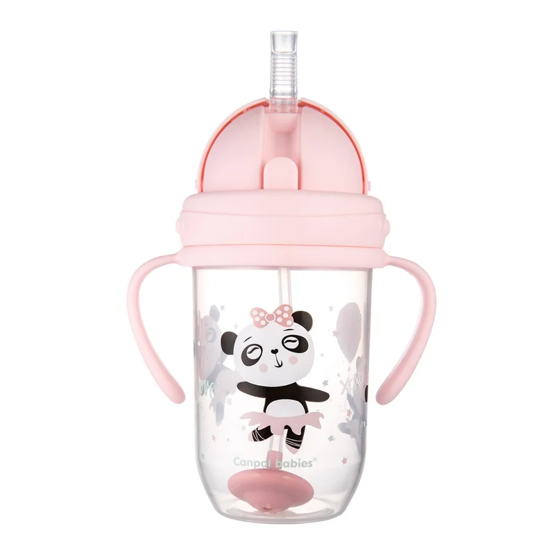 Kubek niekapek z rurką i odważnikiem Canpol babies 270 ml EXOTIC ANIMALS