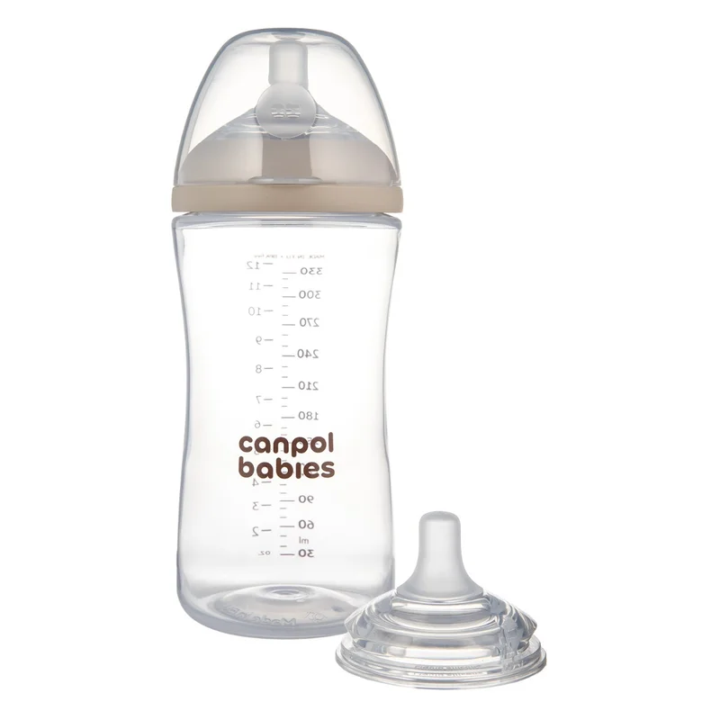 Canpol babies Butelka Natural Shape ze smoczkiem dwustrefowym 260 ml