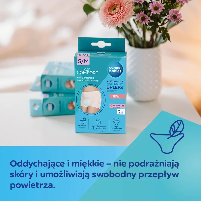Canpol babies wielorazowe majtki poporodowe S/M, 2 szt.